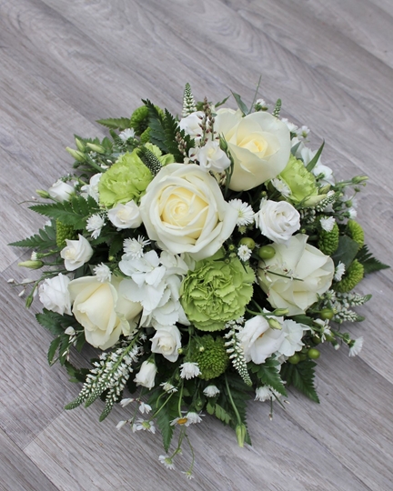 Picture of Mixed Posy - Green And ivory £65