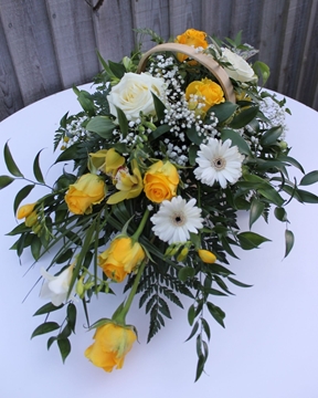 Picture of Yellow Rose & Freesia Basket 