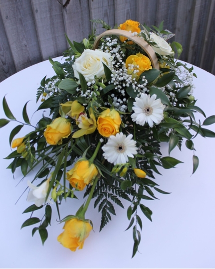 Picture of Yellow Rose & Freesia Basket 