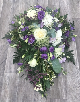 Picture of Single Ended Spray - Purple and Ivory Mix 