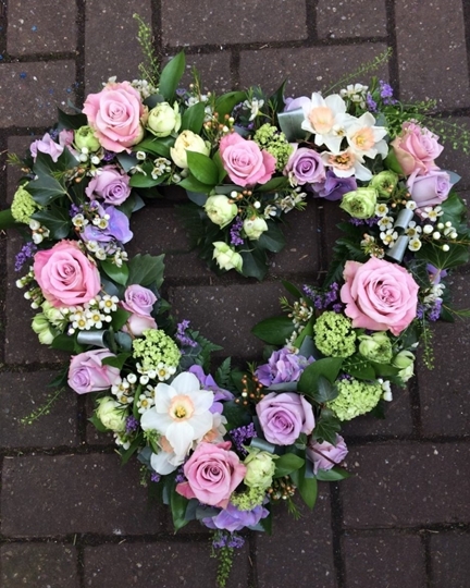 Picture of Lilac and Lavender Open Heart £75