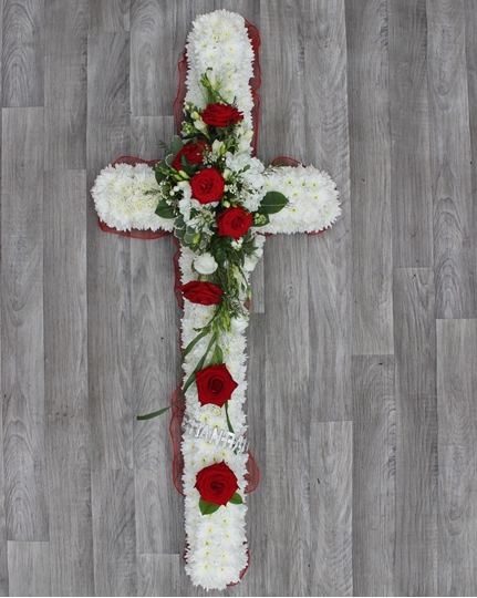 Picture of Cross - Based with Rose Spray 