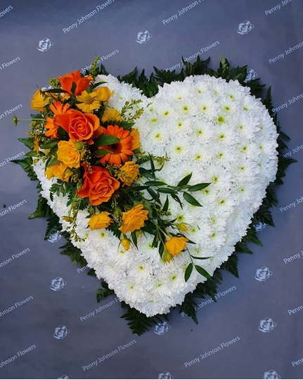 Picture of Heart - Based With Yellow and Orange Spray £75