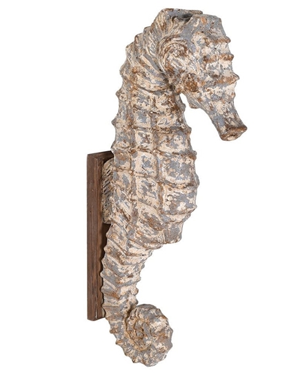 Picture of Distressed Seahorse Wall Decoration