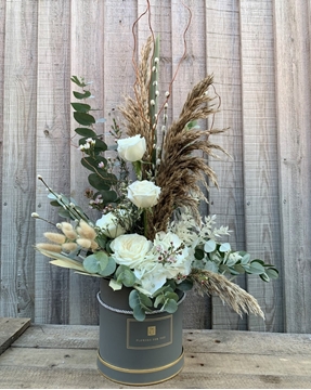 Picture of Pampas & Ivory Floral Hat Box 