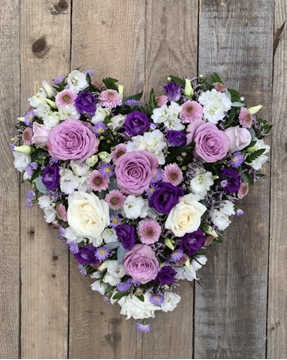 Picture of Heart - Lilac and Purple Rose mix