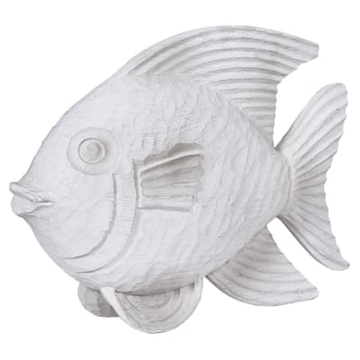 Picture of White Wood Effect Fish Ornament