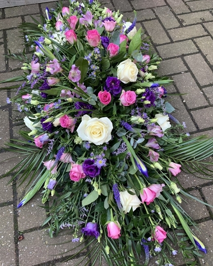 Picture of Pink & Purple Casket Spray