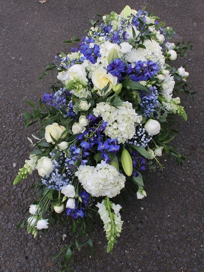 Picture of Blue & White Casket Spray £350