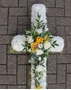 Picture of Cross - Based with Yellow & Ivory Rose Spray 