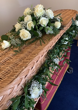 Picture of Wicker Casket Garland & Spray 