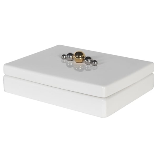Picture of White Ceramic Jewellery Box