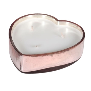 Picture of Medium Rose Tuberose Heart Candle