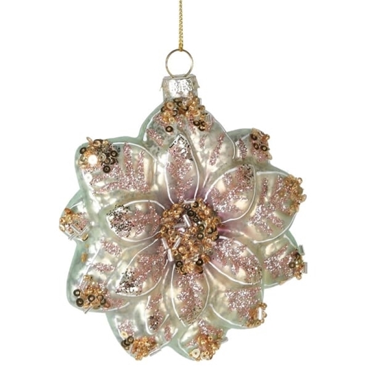 Picture of Glass Glitter Flower Decoration