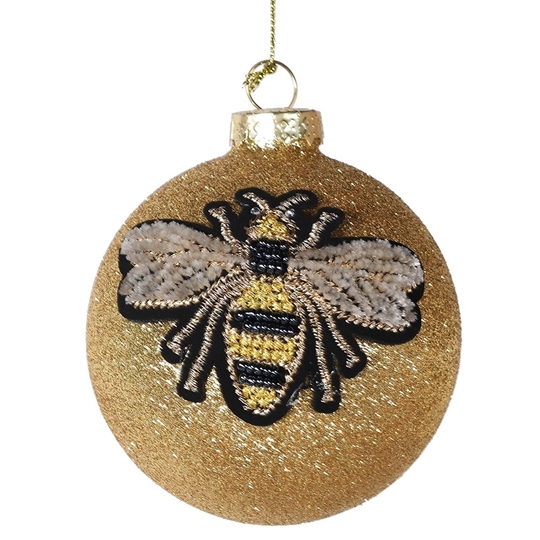 Picture of Gold Bee Glitter Bauble