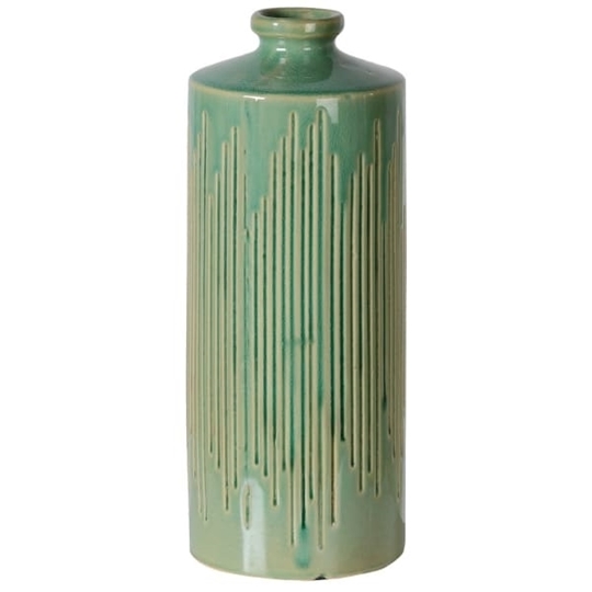 Picture of Medium Yellow and Green Bottle Vase