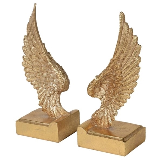 Picture of Pair of Gold Wings Bookends