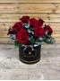 A luxury box with red roses