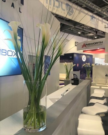 Calla Lily Vase Display For JCM At ICE Totally Gaming 
