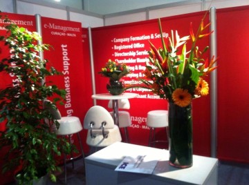 Vase Displays & Palms Set Up At ICE Totally Gaming Excel 