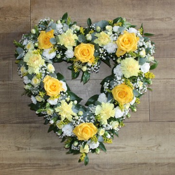 Open Heart - Mixed Yellow Flowers 