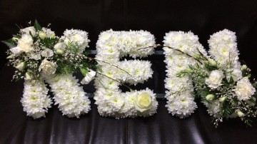 White Based Letters - Ivory Sprays 