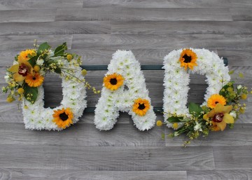 White Based Letters - Yellow And Lemon Sprays 