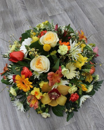 Posy Display - Orange - Lemon - Gold 
