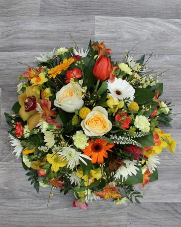 Posy Display - Orange - Lemon - Gold 