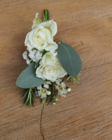 Ivory Spray Rose Ladies Corsage/ Handbag spray 