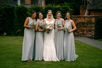Bride and Bridesmaids - Shustoke Farm Barns Wedding 