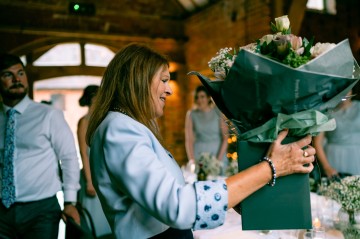 Receiving a Thank You Bouquet 