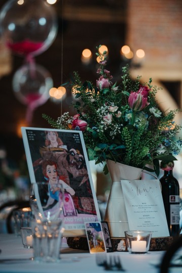 centerpiece - jug flowers - shustoke farm barns 