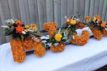 Personalised name floral tribute 