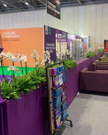 Fern and Phalaenopsis Orchid Border For ICE London - International Casino and Gaming Exhibition London