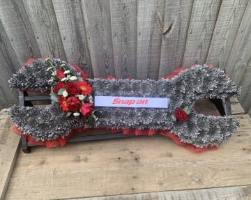 spanner floral tribute 