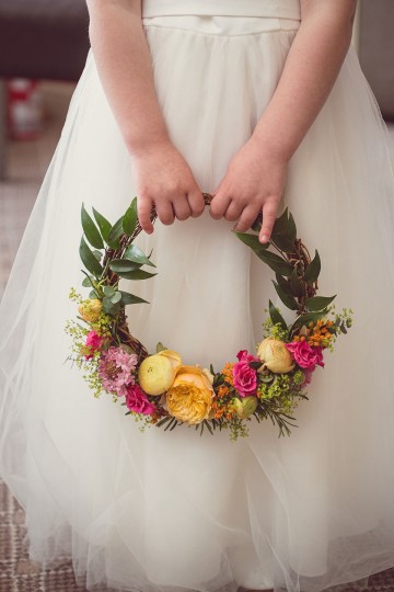 Colourful wedding at shustoke farm barns - spring flowers - ranunculus wedding - peony wedding - scabious flowers - orange pink cerise wedding flowers - vibrant wedding flowers - wild flowers - colourful bridal bouquet - buttonhole - bridesmaids flowers