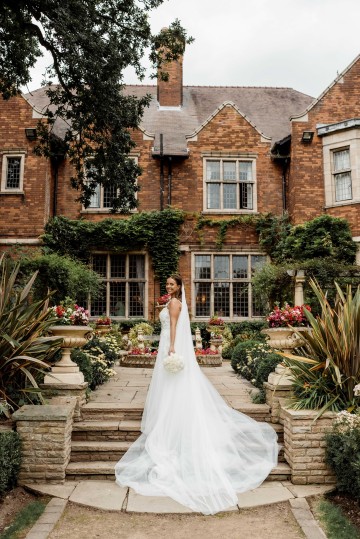 bridal bouquet of  ivory and white flowers for wedding at Moxhull Hall Hotel 