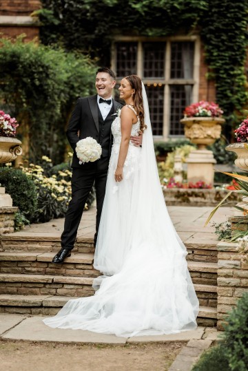 bridal bouquet of  ivory and white flowers for wedding at Moxhull Hall Hotel 