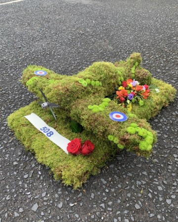 RAF plane funeral tribute 